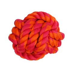 Amazing Pet Rope Ball 4" Orange/Magenta