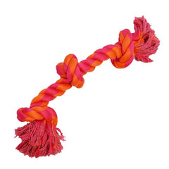 Amazing Pet Rope 3 Knot Bone 20" Orange/Magenta