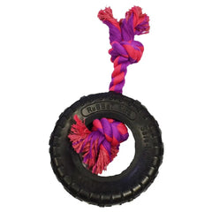 Amazing Pet Rope W/Tire 7.25" Purple/Magenta