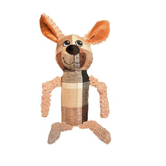 Amazing Pet Plush Plaid Dog W/Squeaker Body