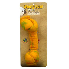 Amazing Pet Wooly Fun Knotted Bone 8.5" Yellow