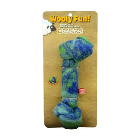 Amazing Pet Wooly Fun Knotted Bone 8.5" Blue