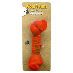 Amazing Pet Wooly Fun Knotted Bone 8.5" Orange
