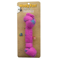 Amazing Pet Wooly Fun Knotted Bone 8.5" Magenta