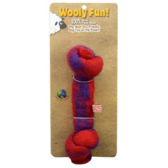 Amazing Pet Wooly Fun Knotted Bone 8.5" Red