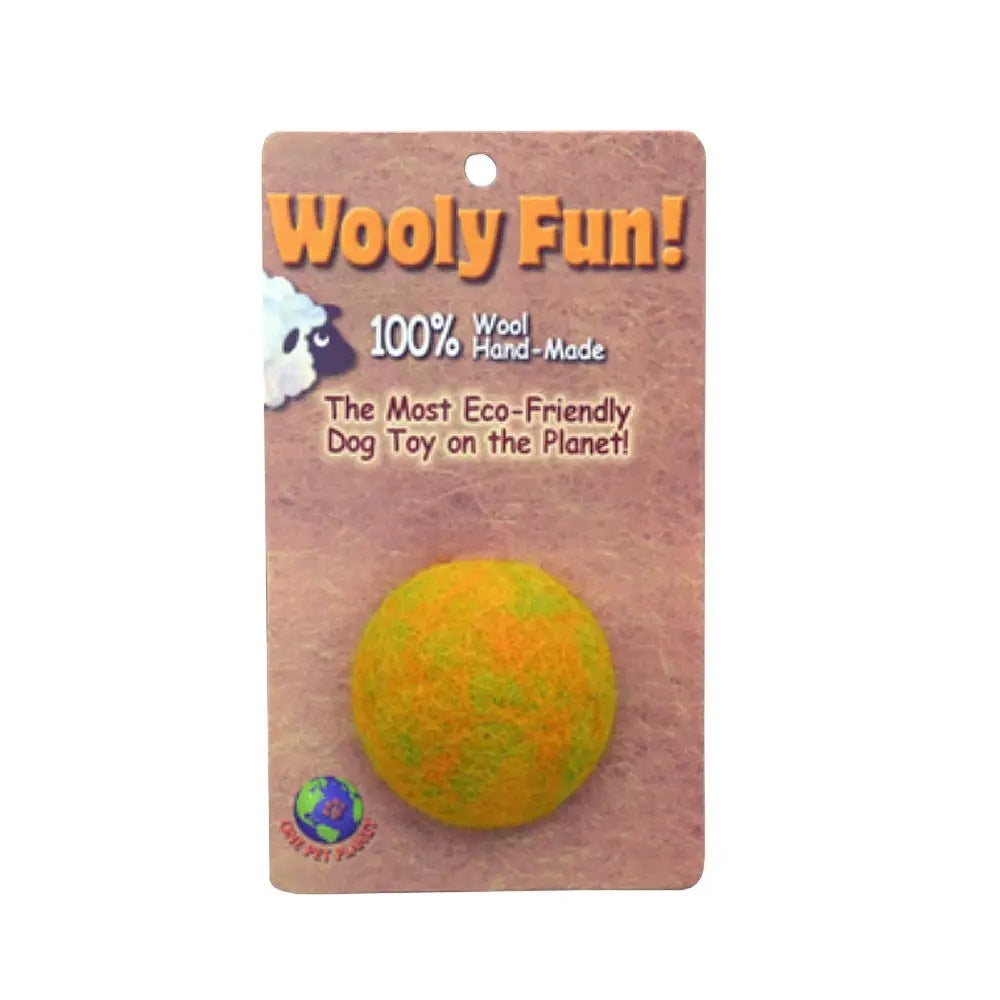 Amazing Pet Wooly Fun Ball 2" Yellow