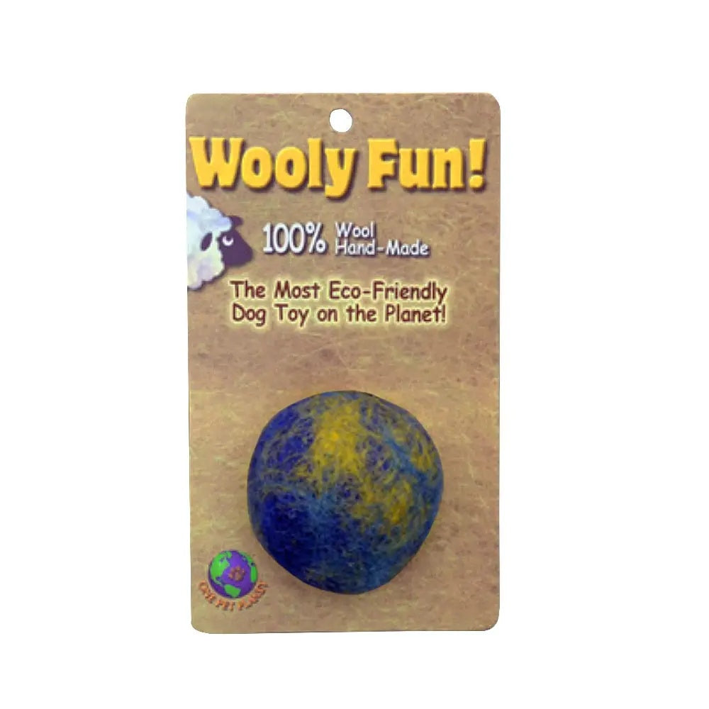 Amazing Pet Wooly Fun Ball 2" Blue