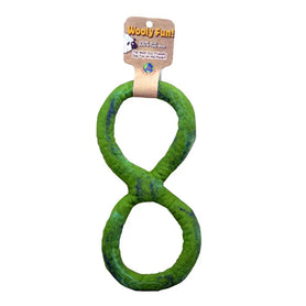 Amazing Pet Wooly Fun Figure-8 Tug 11" Green