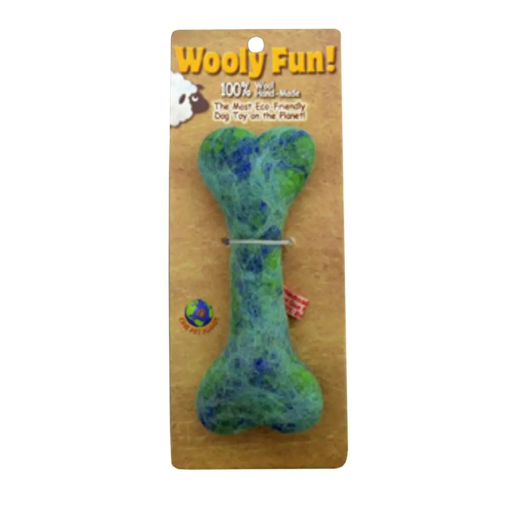 Amazing Pet Wooly Fun Flat Bone 6.5" Green
