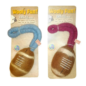 Amazing Pet Wooly Fun Sport Ball 3" X 2" Football W/ 6" Loop