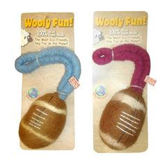 Amazing Pet Wooly Fun Sport Ball 3" X 2" Football W/ 6" Loop