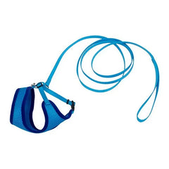 Coastal Comfort Soft Cat Mesh Harness with 6' Leash Blue Lagoon
