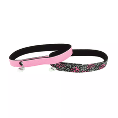 Coastal ElastaCat FlexFit Cat Collar Cheetah/Neon Pink 2pk