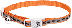 Coastal Lazerr Brite Cat Safe Collar Orange Paws