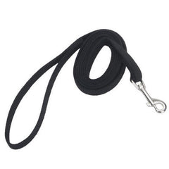 Coastal Train Right Cotton Web Leash Black 5/8" x 15'