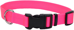 Coastal Tuff Adjustable Dog Collar 8-12x3/8 Neon Pink
