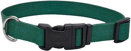 Coastal Tuff Adjustable Dog Collar 10-14x5/8 Hunter Green