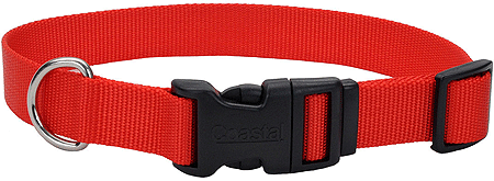 Coastal Tuff Adjustable Dog Collar 10-14x5/8 Red