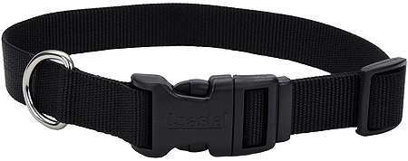 Coastal Tuff Adjustable Dog Collar 14-20x3/4 Black