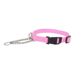 Coastal Check Training Collar w/Buckle 11-15x3/8 Bright Pink