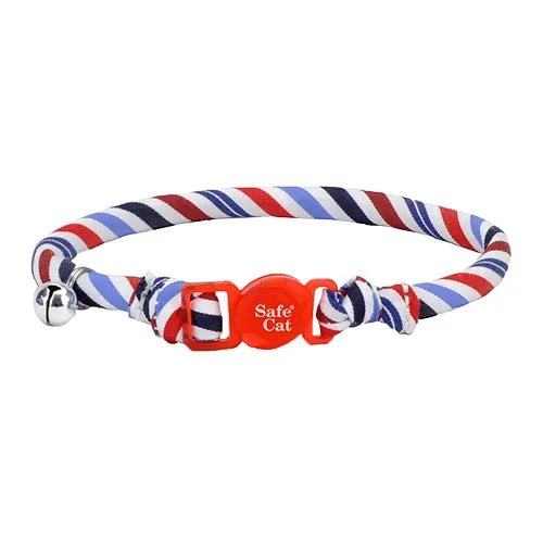 Coastal Safe Cat Round Fashion Collar 8-12x3/8 Stripes