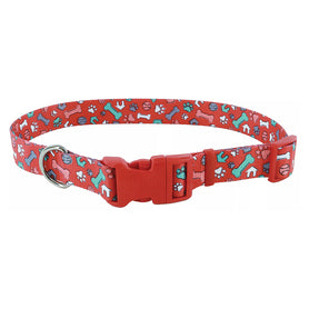 Pet Attire Styles Adjustable Collar 18-26x1 Red Bone