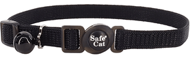 Coastal Safe Cat Adjustable Collar 8-12x3/8 Black