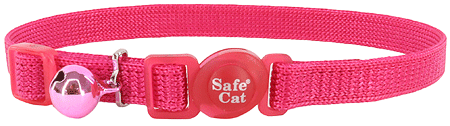 Coastal Safe Cat Adjustable Collar 8-12x3/8 Pink Flamingo