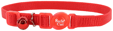 Coastal Safe Cat Adjustable Collar 8-12x3/8 Red