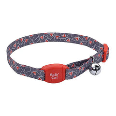 Coastal Safe Cat Collar w/Magnet Salmon Heart Charcoal