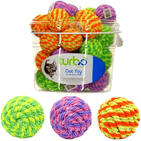 Coastal TurboCat Toy Bin Rattle Balls 36ct