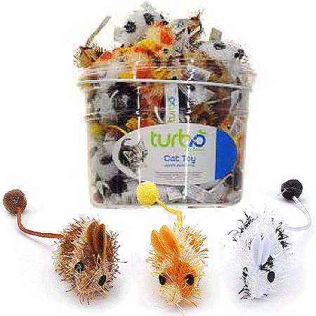 Coastal TurboCat Toy Bin Spotted Mice 72ct