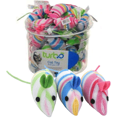 Coastal TurboCat Toy Bin Printed Mice 45ct