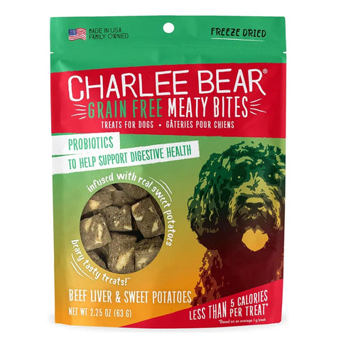Charlee Bear Meaty Bites Beef Liver W/Sweet Potatoes 2.25Oz