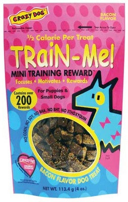 Crazy Pet Train-Me Treats Bacon 4oz Mini