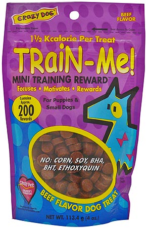 Crazy Pet Train-Me Treats Beef 4oz Mini