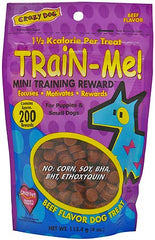 Crazy Pet Train-Me Treats Beef 4oz Mini