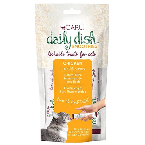 CARU Daily Dish Smoothies Lickable Treats for Cats Chicken 2oz