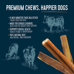 DOGGINSTIX Bully Sticks 6" Monster