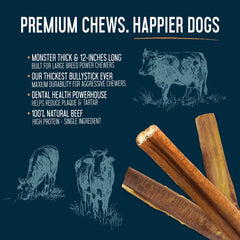 DOGGINSTIX Bully Sticks 12" Monster