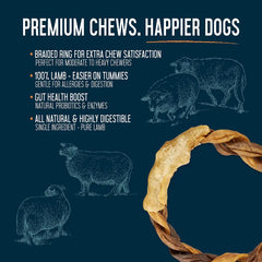 DOGGINSTIX Lamb Collagen Braided Ring