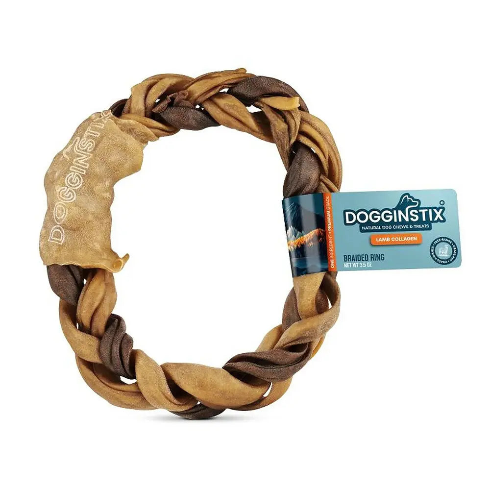 DOGGINSTIX Lamb Collagen Braided Ring