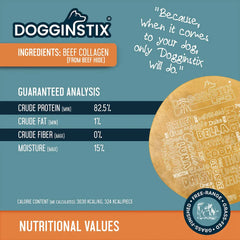 DOGGINSTIX Beef Collagen UFO
