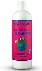 Earthbath 2-In-1 Conditioning Cat Shampoo Light Wild Cherry 16Oz