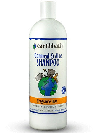 Earthbath Oatmeal And Aloe Shampoo Fragrance Free 16Oz