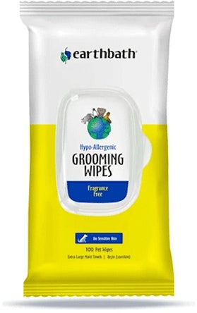 Earthbath Grooming Wipes Hypo-Allergenic 100Ct