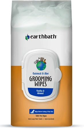 Earthbath Grooming Wipes Oatmeal And Aloe Vanilla And Almond 100Ct