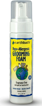 Earthbath Waterless Grooming Foam For Dogs Hypo-Allergenic 8Oz