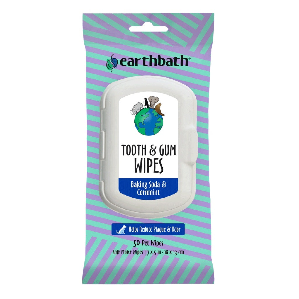 Earthbath Tooth And Gum Wipes 50Ct