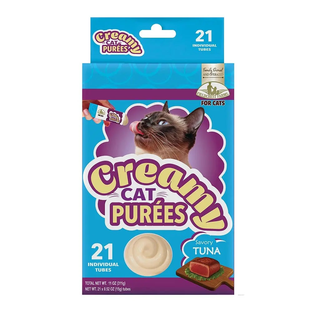 FIELDCREST FARMS Cat Purees Tuna 21 ct